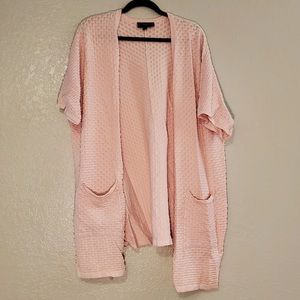 Short-sleeve Pink Cardigan